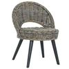 Image de Chaise en rotin non pliable interieur H. 79 cm noir