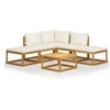Image de Salon de jardin modulable bois massif 5 personnes 6 pieces