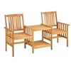 Image de Chaises de jardin avec table à thé 159x61x92 cm Bois d'acacia