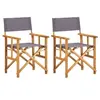 Image de Lot de 2 chaise H. 88 cm empilable pliable en acacia exterieur bois