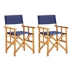Image de Lot de 2 chaise H. 88 cm pliable exterieur en acacia bleu