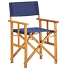 Image de Chaise exterieur pliable en acacia H. 88 cm bleu