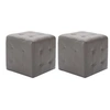 Image de 2 pcs Poufs Gris 30 x 30 x 30 cm Similicuir