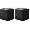 Image de 2 pcs Poufs Noir 30 x 30 x 30 cm Tissu velours