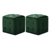 Image de 2 pcs Poufs Vert 30 x 30 x 30 cm Tissu velours