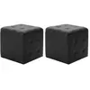 Image de Poufs 2 pcs Noir 30 x 30 x 30 cm Similicuir