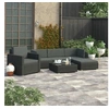 Image de Salon de jardin modulable resine tressee noir 6 pieces 70 x 70 x 52.5 5 personnes