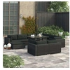 Image de Salon de jardin modulable resine tressee noir 10 pieces 70 x 70 x 56 9 personnes