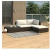 Image de Salon de jardin modulable resine tressee beige 4 pieces 74.0 x 74 x 26 3 personnes