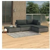 Image de Salon de jardin modulable resine tressee gris 4 pieces x 70 x 52.5 3 personnes