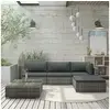Image de Salon de jardin 5 pcs avec coussins résine tressée gris