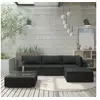 Image de Salon de jardin modulable resine tressee 4 personnes 5 pieces 70 x 70 x 52.5 noir