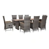 Image de Salon de jardin resine tressee gris 9 pieces 240.0 x 90 x 75 8 personnes