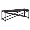 Image de Banc de jardin 120 cm Résine tressée Noir