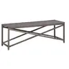 Image de Banc de jardin 120 cm Résine tressée Gris