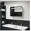 Image de Armoire de salle de bain à miroir LED 80x9,5x55 cm