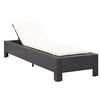 Image de Transat en resine tressee L. 220 cm H. 35 cm noir non empilable non pliable
