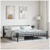 Image de Cadre de lit sans matelas noir acier 200x200 cm