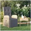 Image de Chaise en resine tressee non pliable H. 105 cm exterieur gris
