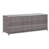 Image de Boîte de rangement de jardin gris 150x50x60 cm résine tressée