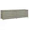 Image de Boîte de rangement de jardin résine tressée 200x50x60 cm gris