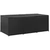 Image de Boîte de rangement de jardin Résine tressée 180x90x70 cm Noir