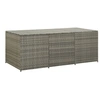 Image de Boîte de rangement de jardin résine tressée 180x90x70 cm gris