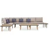 Image de Salon de jardin bois massif 7 personnes 5 pieces