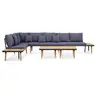 Image de Salon de jardin bois 7 personnes 5 pieces