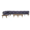 Image de Salon de jardin bois massif 8 personnes 60 x 60 x 65 cm 2 pieces