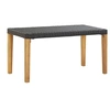 Image de Banc de jardin 120 cm Noir Résine tressée et bois d acacia