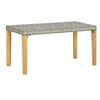 Image de Banc de jardin 120 cm Gris Résine tressée et bois d acacia