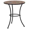 Image de Table de bistro mosaïque Orange gris 60 cm Céramique