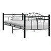 Image de Cadre de lit de repos sans matelas Noir Métal 90x200cm