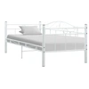 Image de Cadre de lit de repos sans matelas Blanc Métal 90x200cm