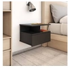 Image de Table de chevet flottante Noir 40x31x27 cm Bois d ingénierie