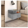 Image de Table de chevet flottante Gris béton Bois d ingénierie