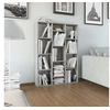 Image de Séparateur de pièce Bibliothèque Gris béton Bois d'ingénierie