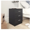 Image de Table de chevet Noir 38 x 35 x 56 cm Bois d ingénierie