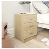 Image de Tables de chevet 2pcs chêne sonoma 38x35x56cm bois d ingénierie