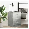 Image de Table de chevet Gris béton 38x35x56 cm Bois d ingénierie