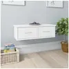 Image de Etagère murale et tiroirs Blanc 60x26x18,5 cm Bois d ingénierie