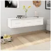 Image de Wandschap met lades 88x26x18,5 cm bewerkt hout wit800594