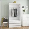 Image de Garde robe Blanc 100x50x200 cm Bois d ingénierie