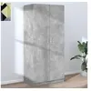 Image de Garde robe Gris béton 80x52x180 cm Bois d'ingénierie