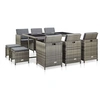 Image de Salon de jardin rotin 11 pieces 10 personnes 167.0 x 109 x 74 cm gris