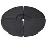 Image de Socle de parasol en forme d'éventail 4 pcs Noir