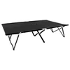 Image de Chaise longue L. 193 cm noir H. 40 cm en acier non empilable pliable
