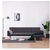 Image de Canapé-lit en forme de L gris foncé polyester