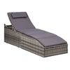 Image de Transat avec coussin Résine tressée Gris46540
